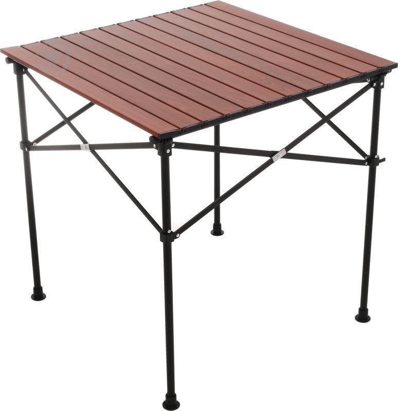 Freecamp 8830-H3-C 70 x 70 cm Çantalı Kare Alüminyum Katlanır Kamp Masası Kahverengi
