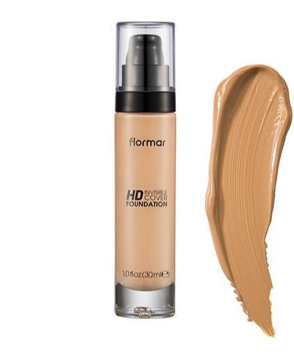 Flormar HD Invisible Cover 120 Honey Güneş Koruyuculu Likit Serum Fondöten 30 ml