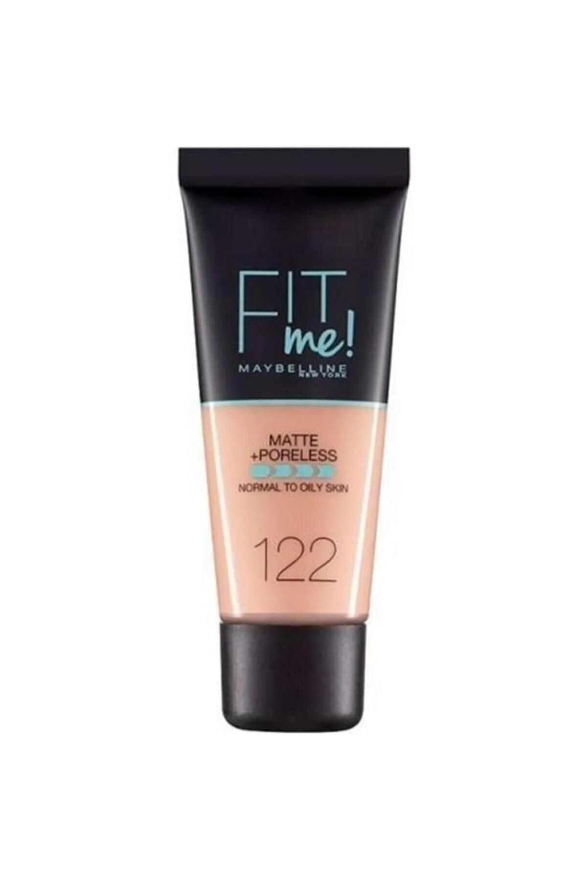 Maybelline New York Fit Me Matte + Poreless 122 Creamy Beige Likit Tüp Fondöten 30 ml