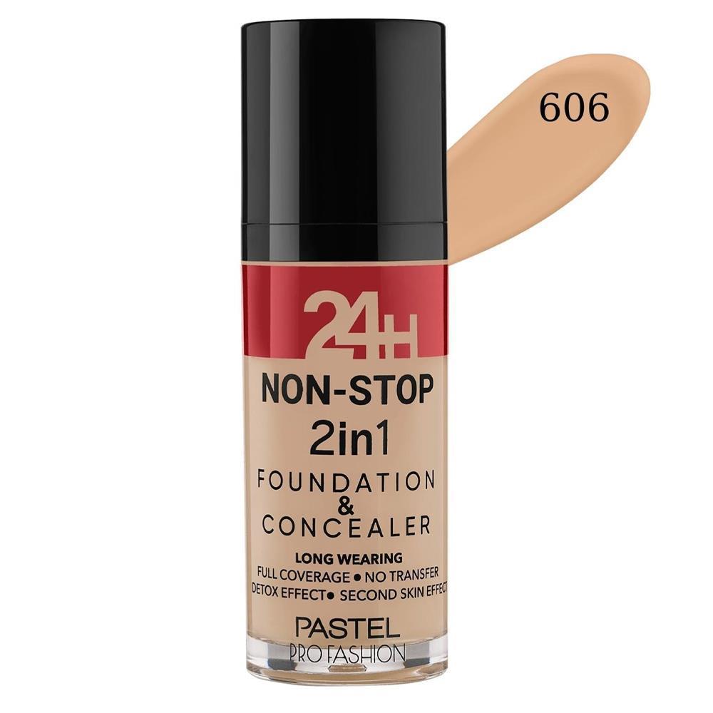 Pastel 24H Non Stop 2 In 1 606 Evet Likit Tüp Fondöten 30 ml
