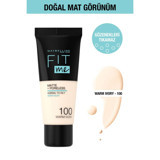 Maybelline New York Fit Me Matte + Poreless Warm Ivory 100 Likit Tüp Fondöten 30 ml