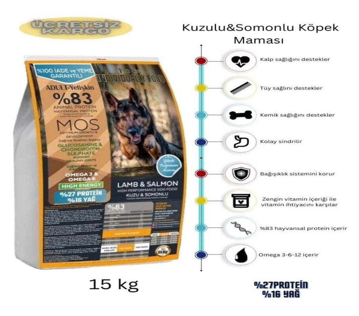 Pro Dog Super Premium Kuzu Etli ve Somonlu Tüm Irklar Yetişkin Kuru Köpek Maması 15 kg