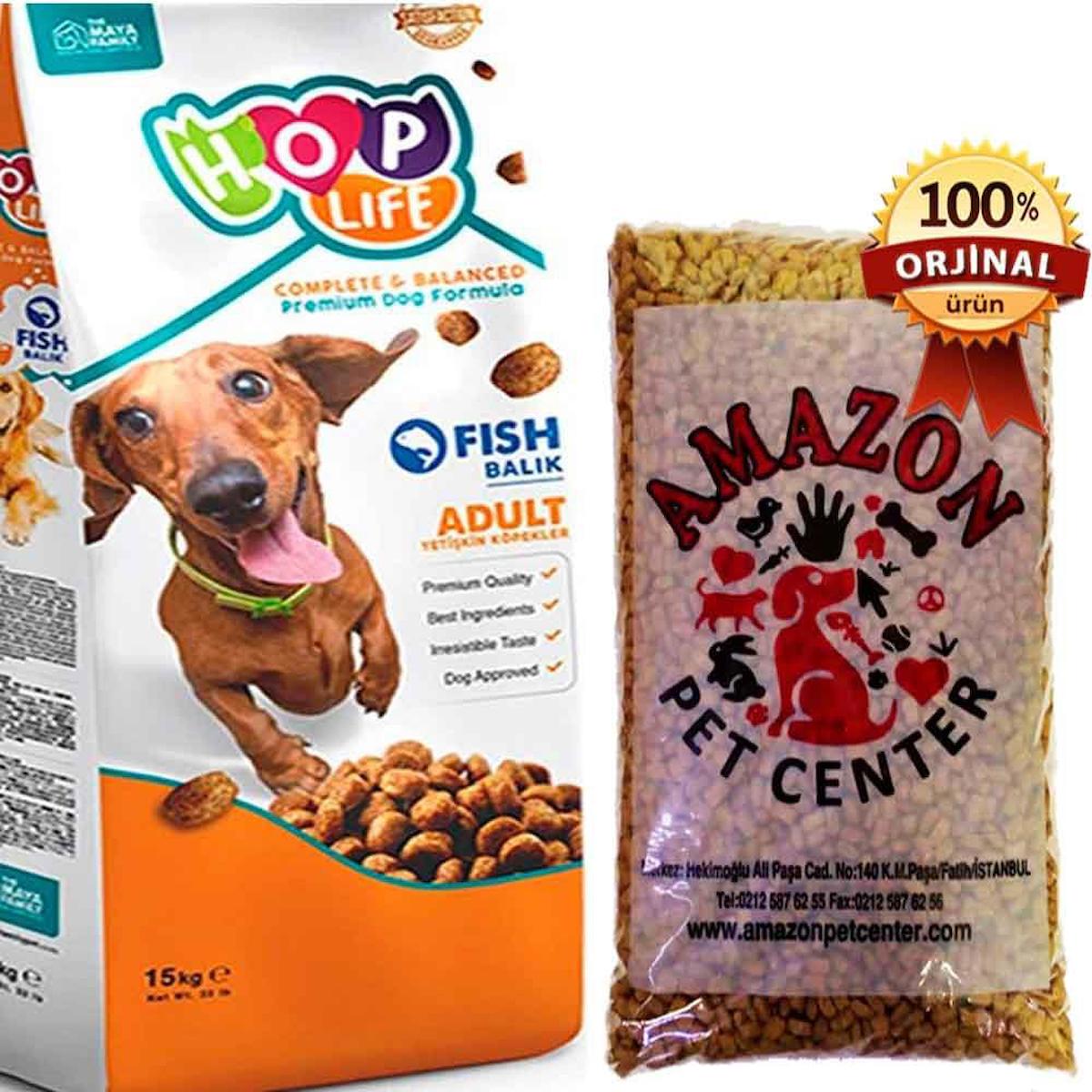 Hop Life Fish Balıklı Tüm Irklar Yetişkin Kuru Köpek Maması 1 kg