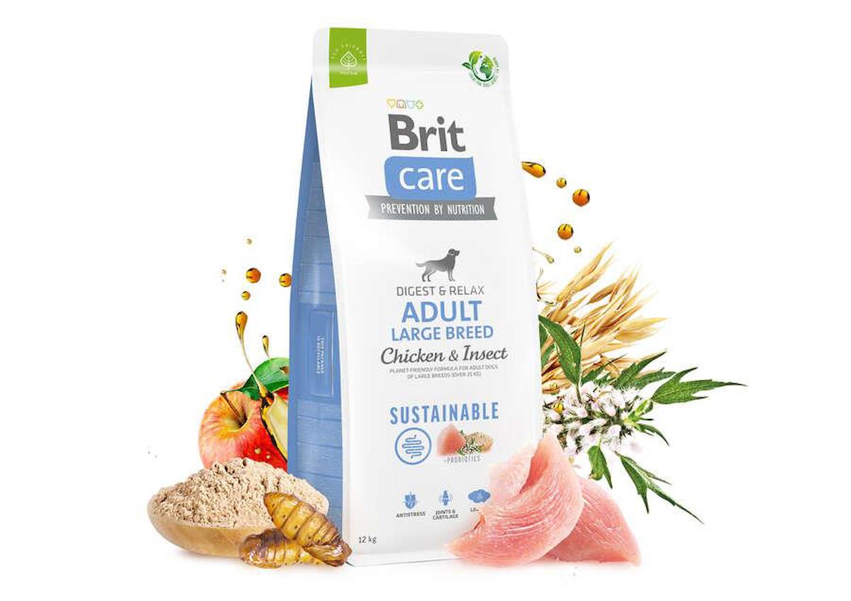 Brit Care Sustainable Larvalı ve Tavuklu Büyük Irk Yetişkin Kuru Köpek Maması 12 kg