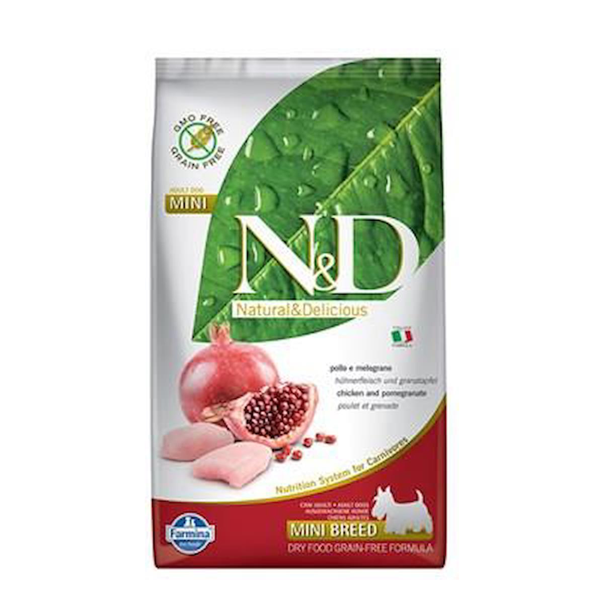 N&D Prime Narlı ve Tavuklu Mini Irk Yetişkin Kuru Köpek Maması 2.5 kg