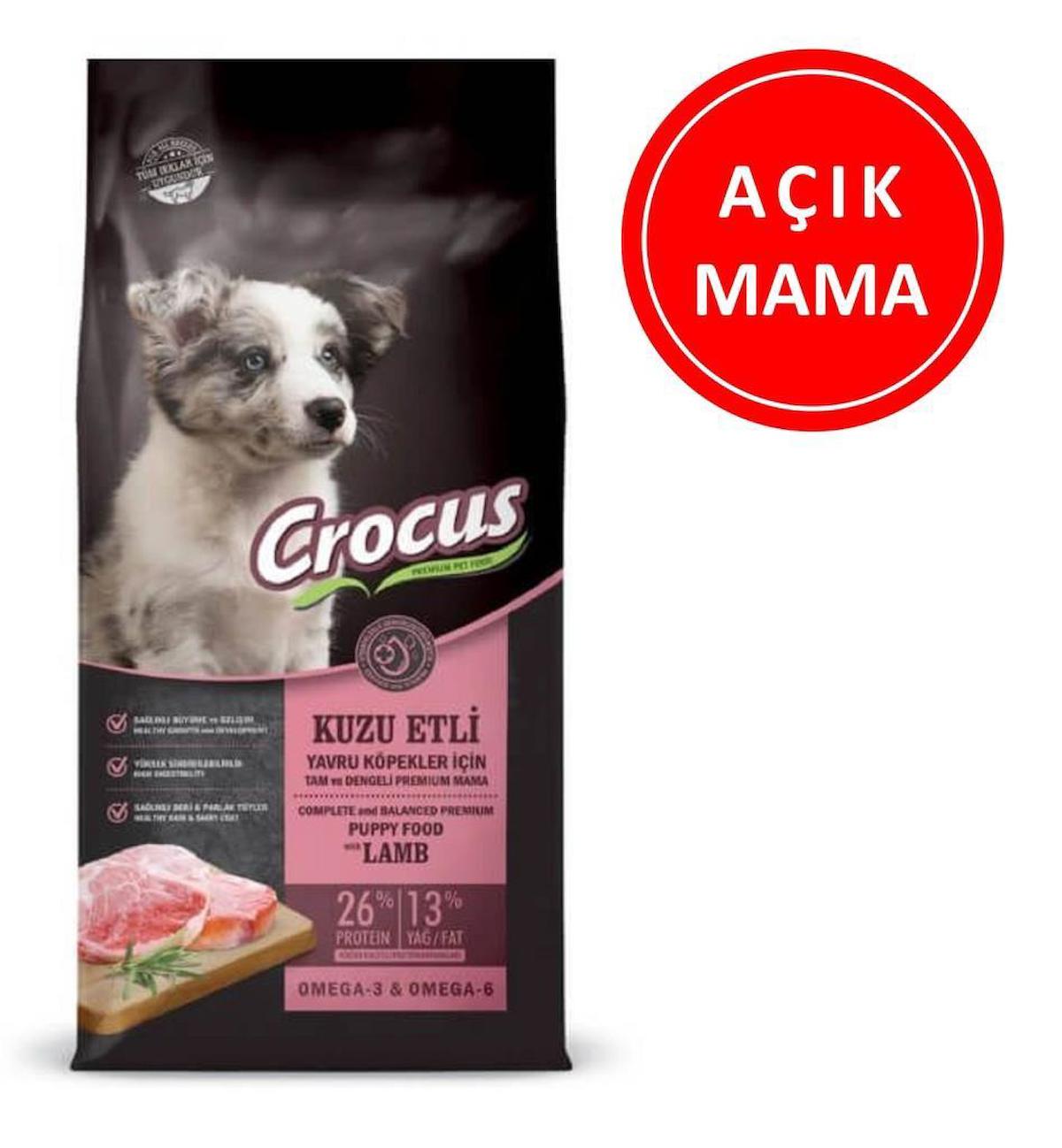 Crocus Kuzu Etli ve Pirinçli Tüm Irklar Yavru Kuru Köpek Maması 1 kg