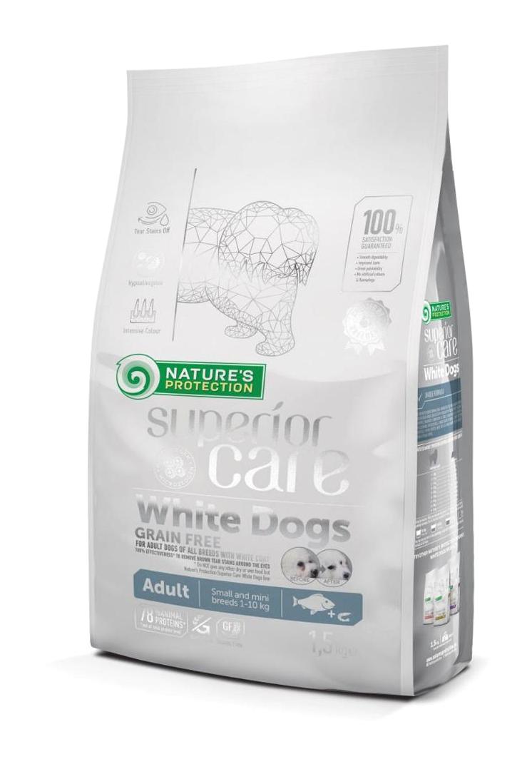 Nature'S Protection Superior Care White Dogs Balıklı Küçük Irk Kuru Köpek Maması 1.5 kg