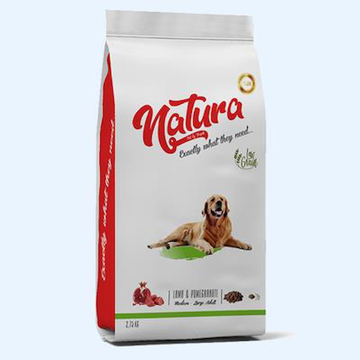 Natura Pet Kuzu Etli ve Narlı Tüm Irklar Yetişkin Kuru Köpek Maması 2.75 kg