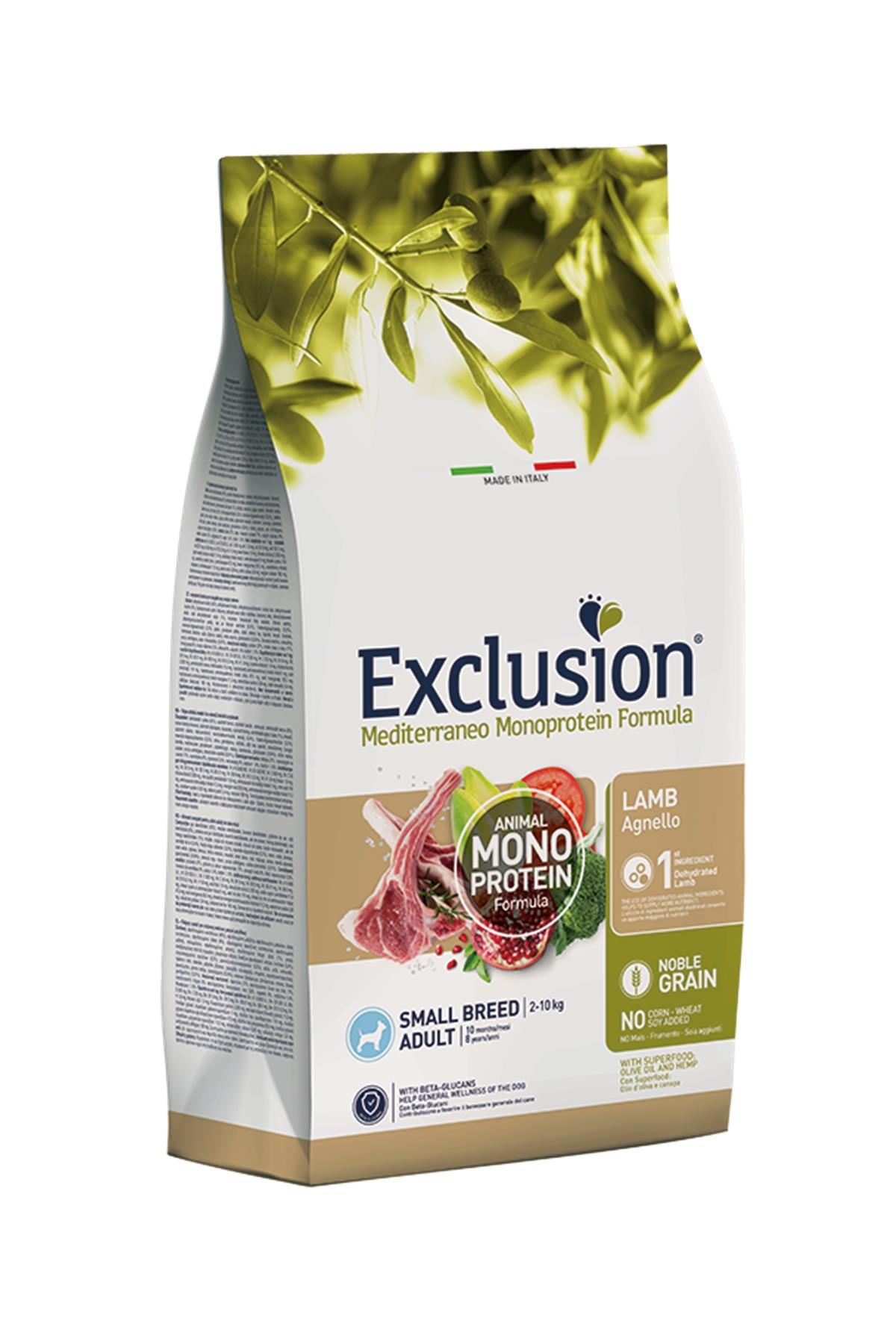 Exclusion Monoprotein Kuzu Etli ve Narlı Küçük Irk Yetişkin Kuru Köpek Maması 2 kg