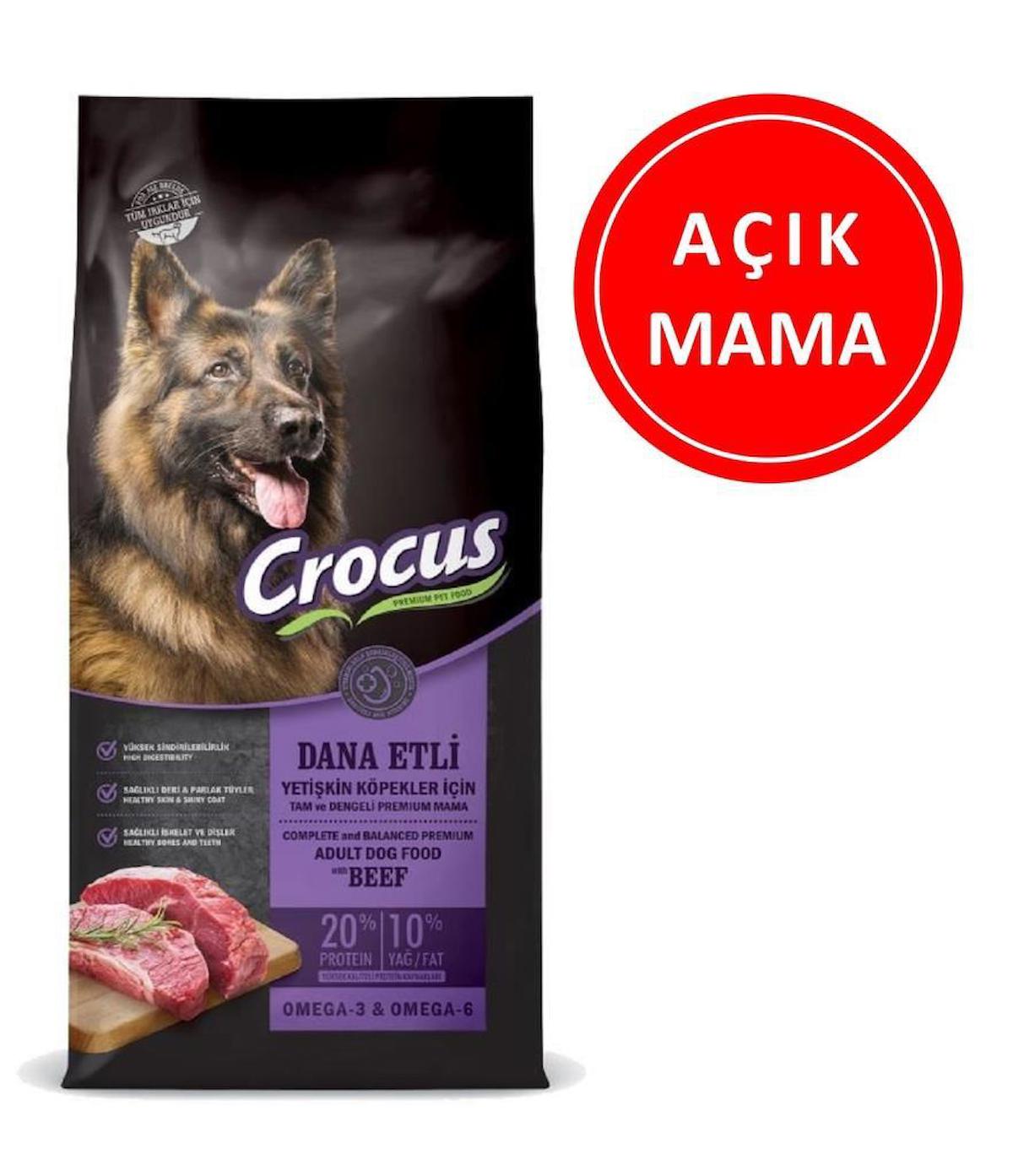 Crocus Biftekli ve Pirinçli Tüm Irklar Yetişkin Kuru Köpek Maması 1 kg