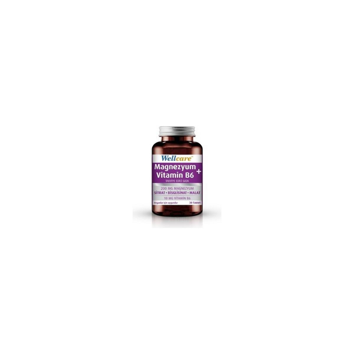 Wellcare Magnezyum Vitamin B6 Sade Unisex 30 Tablet