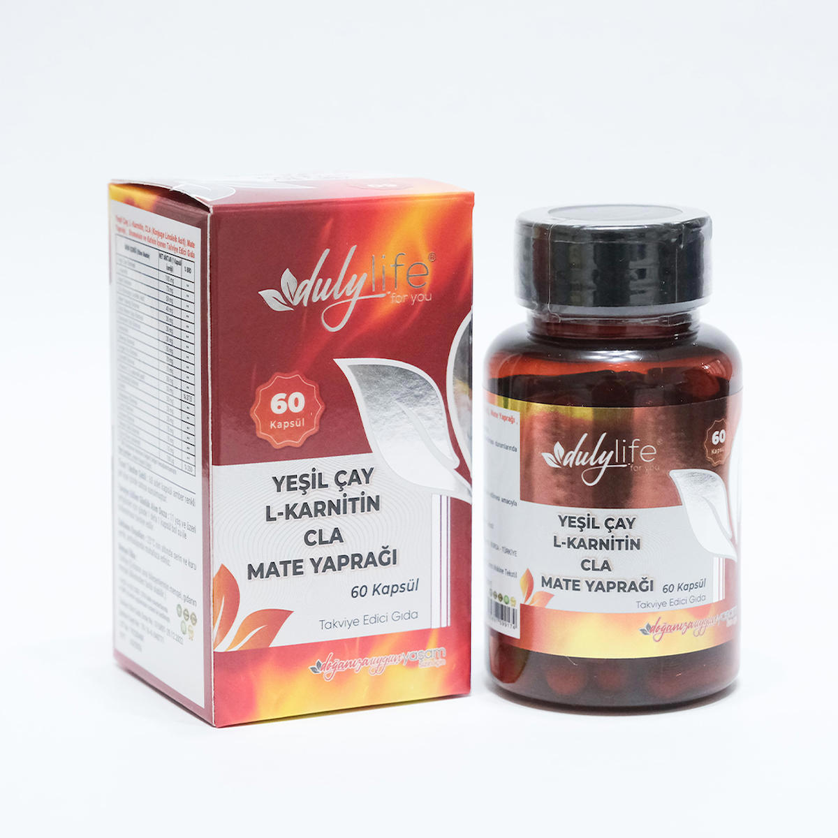 Dulylife Yeşil Çay+L-Karnitin Sade Unisex Vitamin 60 Tablet