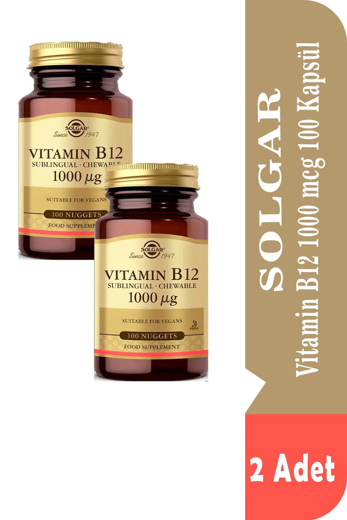 Solgar B12 Aromasız Unisex Vitamin 2x100 Kapsül