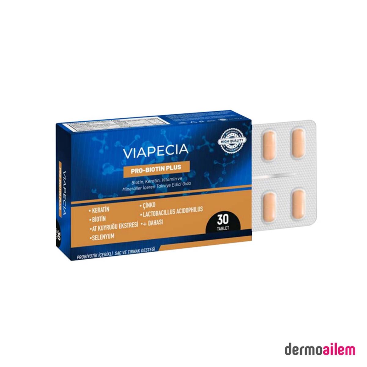 Viapecia Biotin Aromasız Unisex Vitamin 30 Tablet