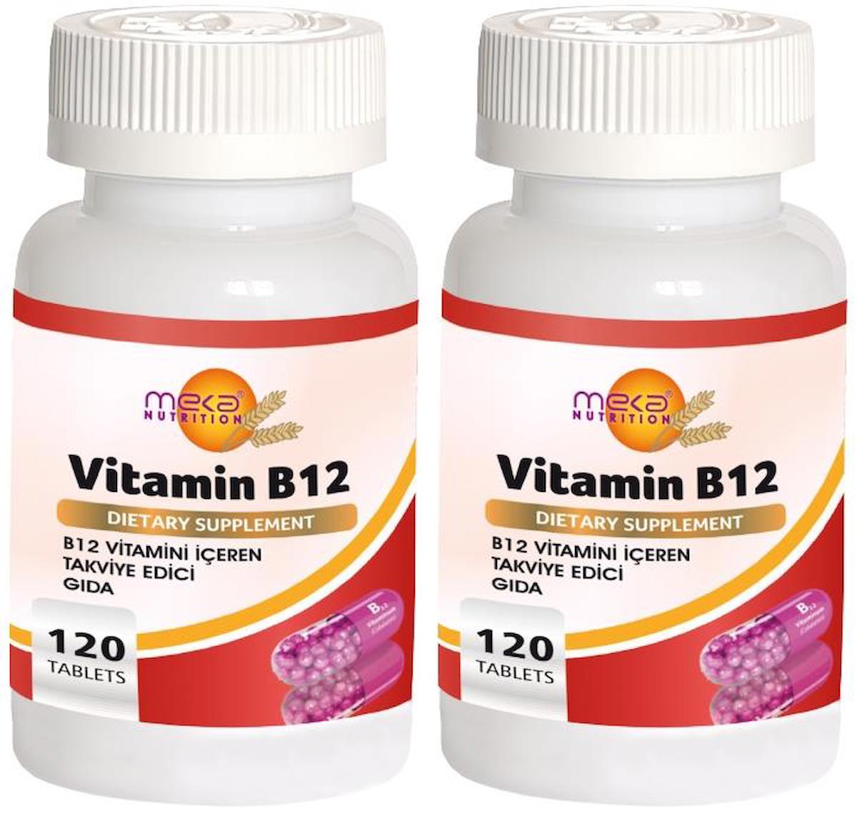 Meka Nutrition B12 Aromasız Unisex Vitamin 2x120 Tablet