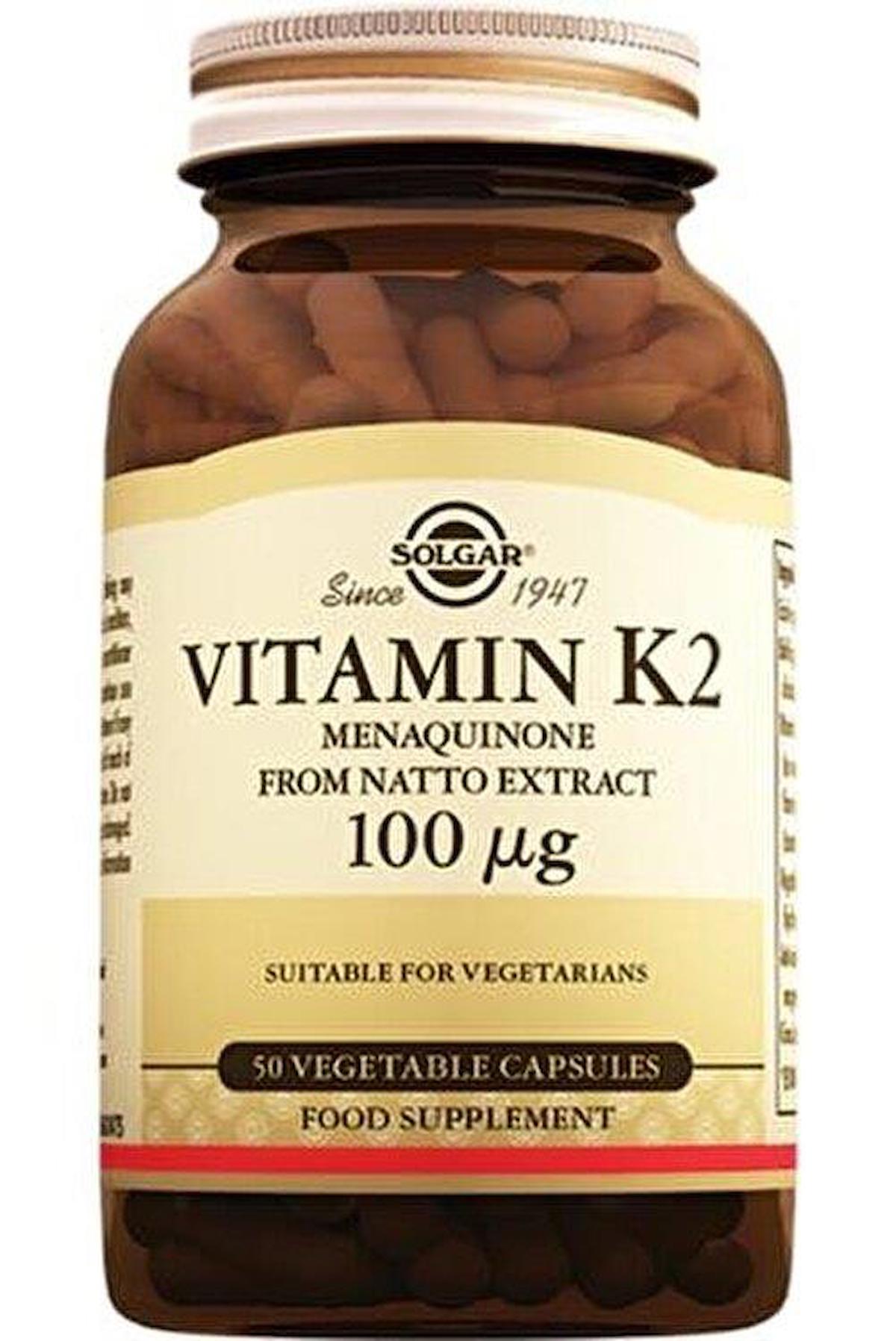 Solgar K2 Vitamini Aromasız Unisex 50 Kapsül