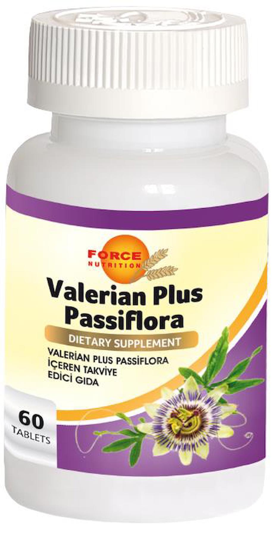 Force Nutrition Valerian Plus Passiflora Aromasız Unisex Vitamin 60 Tablet