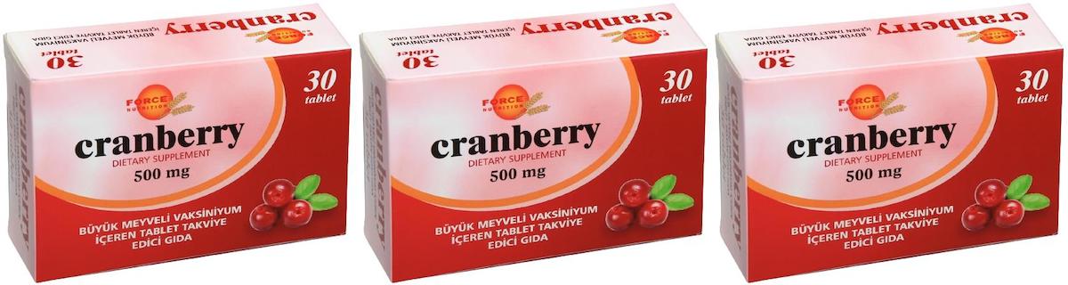 Force Nutrition Cranberry Aromalı Unisex Vitamin 3x30 Tablet