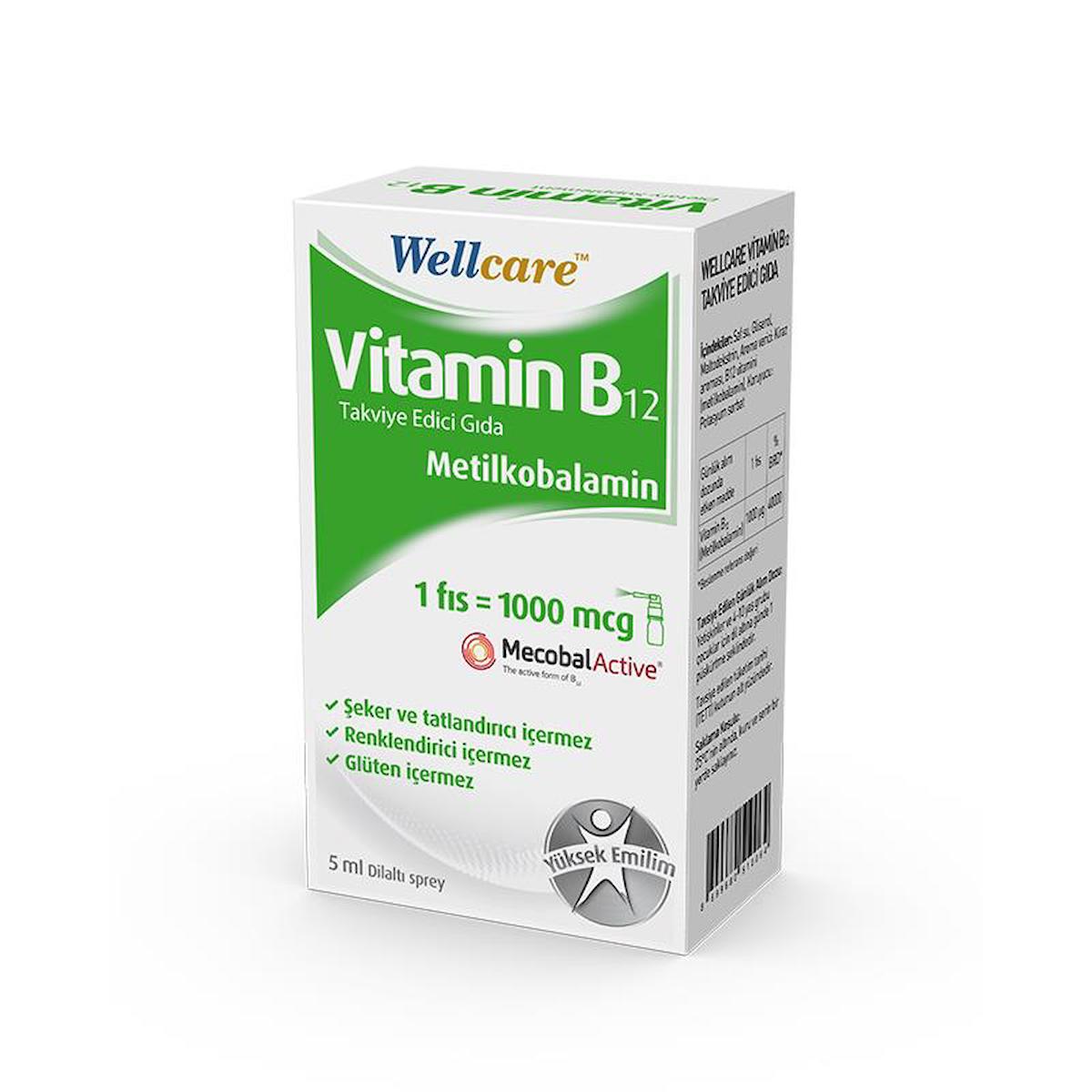 Wellcare Vitamin B Aromasız Unisex 5 ml
