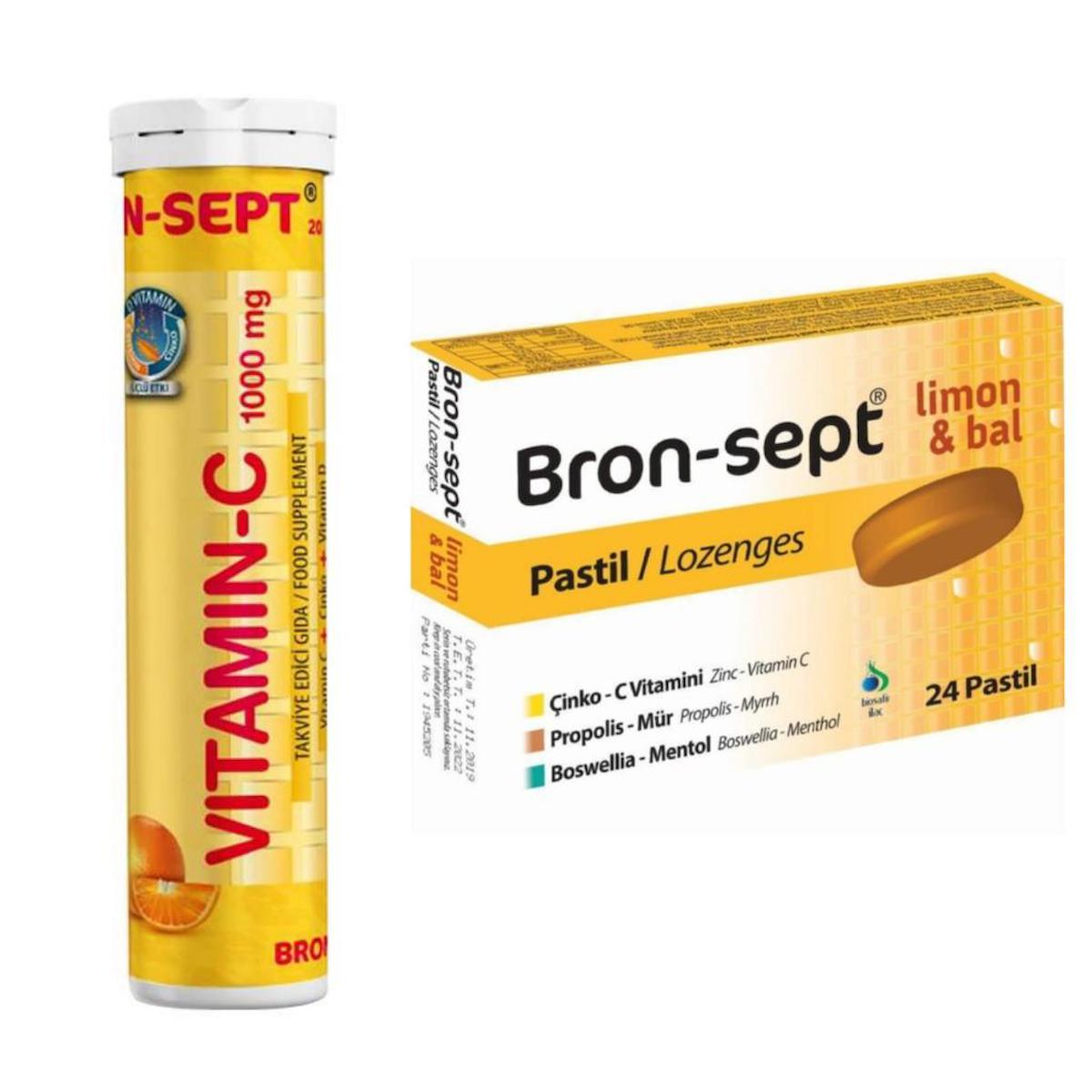 Bron-Sept C Vitamini Aromalı Çocuk - Yetişkin 24 Tablet