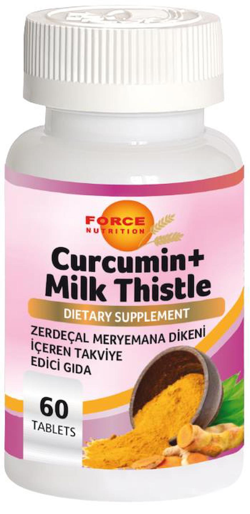 Force Nutrition Curcumin Milk Thistle Aromalı Unisex Vitamin 60 Tablet