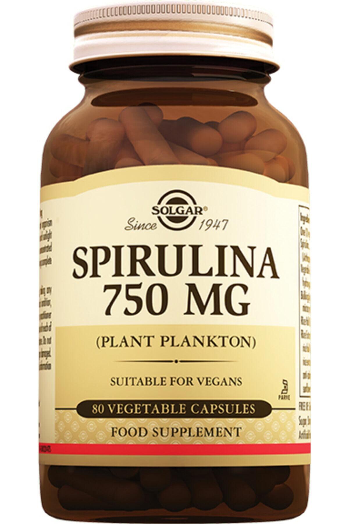 Solgar Spırulına Aromasız Unisex Vitamin 80 Kapsül