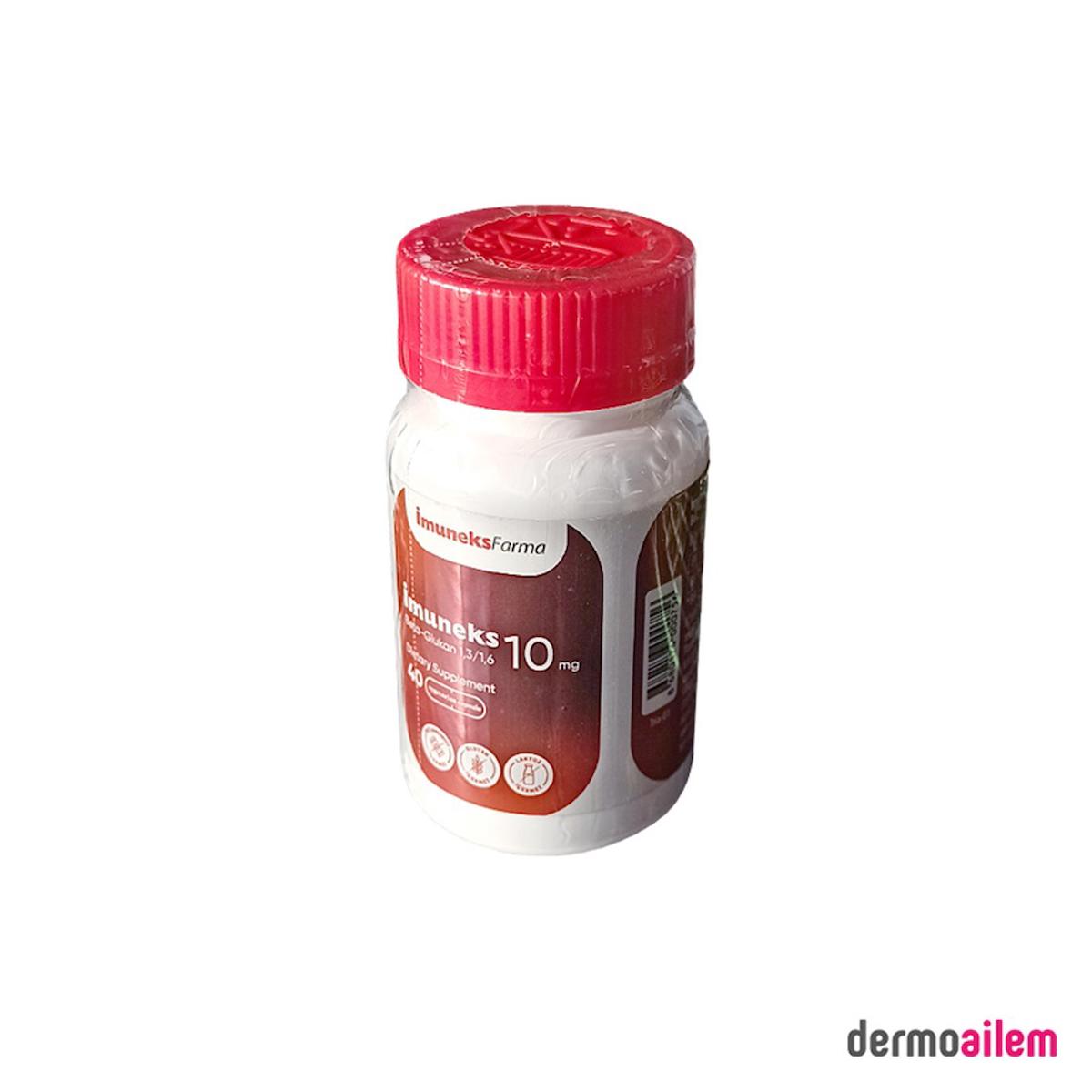 Imuneks Beta Glukan 10 Aromasız Unisex Vitamin 40 Kapsül