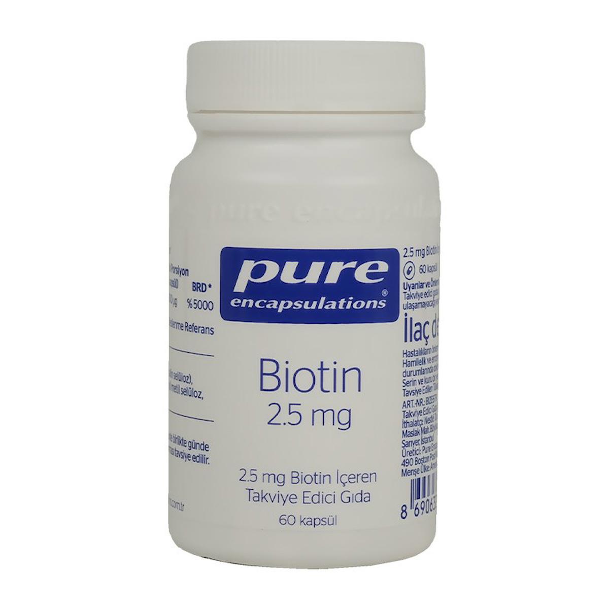 Pure Encapsulations Biotin Sade Unisex Vitamin 60 Tablet