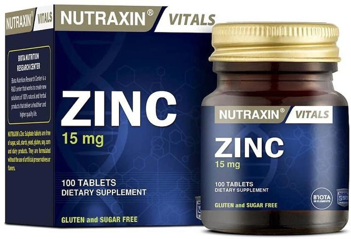 Nutraxin Plus Zinc Aromasız Unisex Vitamin 100 Tablet