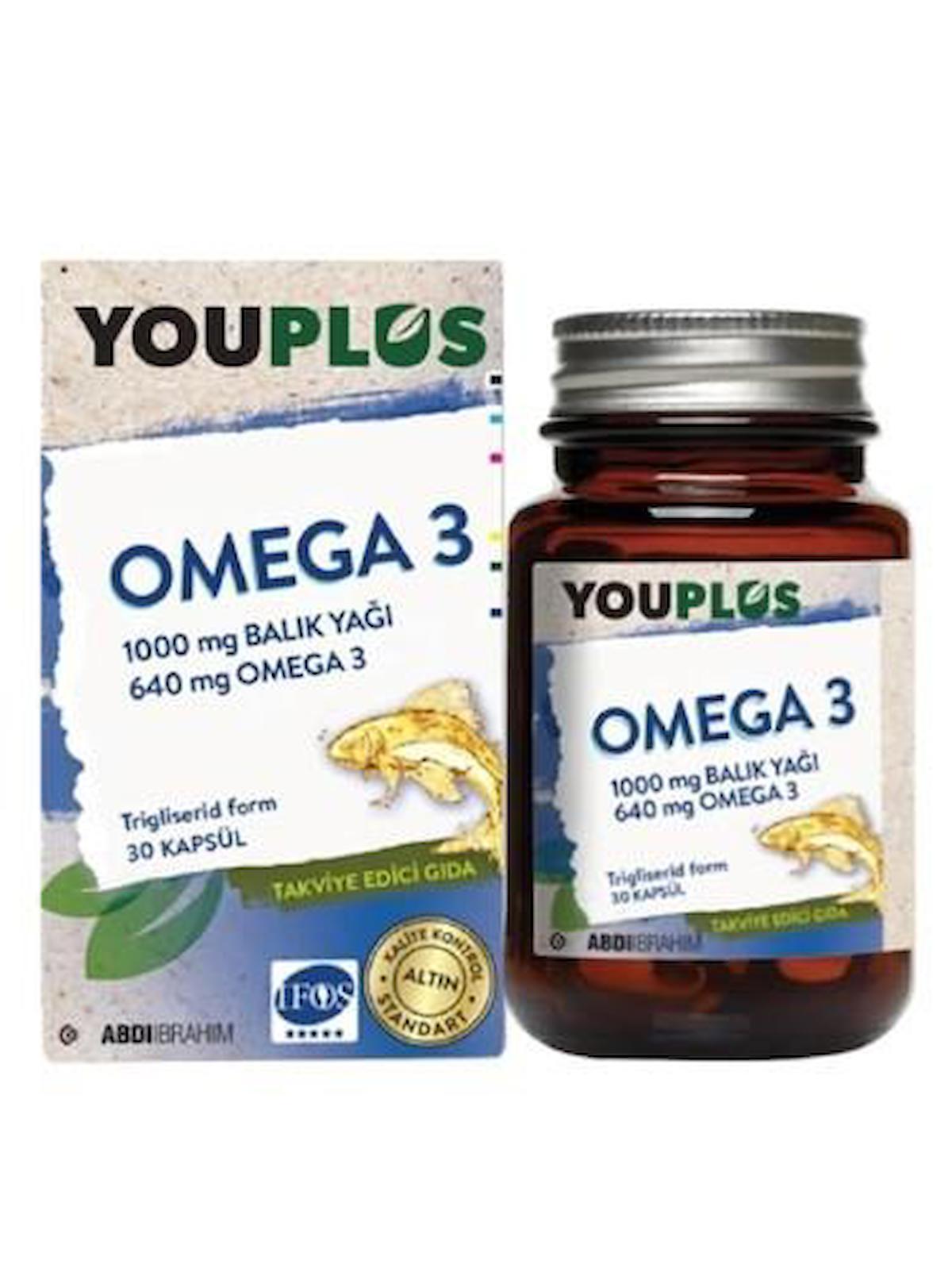 Youplus Daily Omega 3 Sade Unisex Vitamin 30 Kapsül