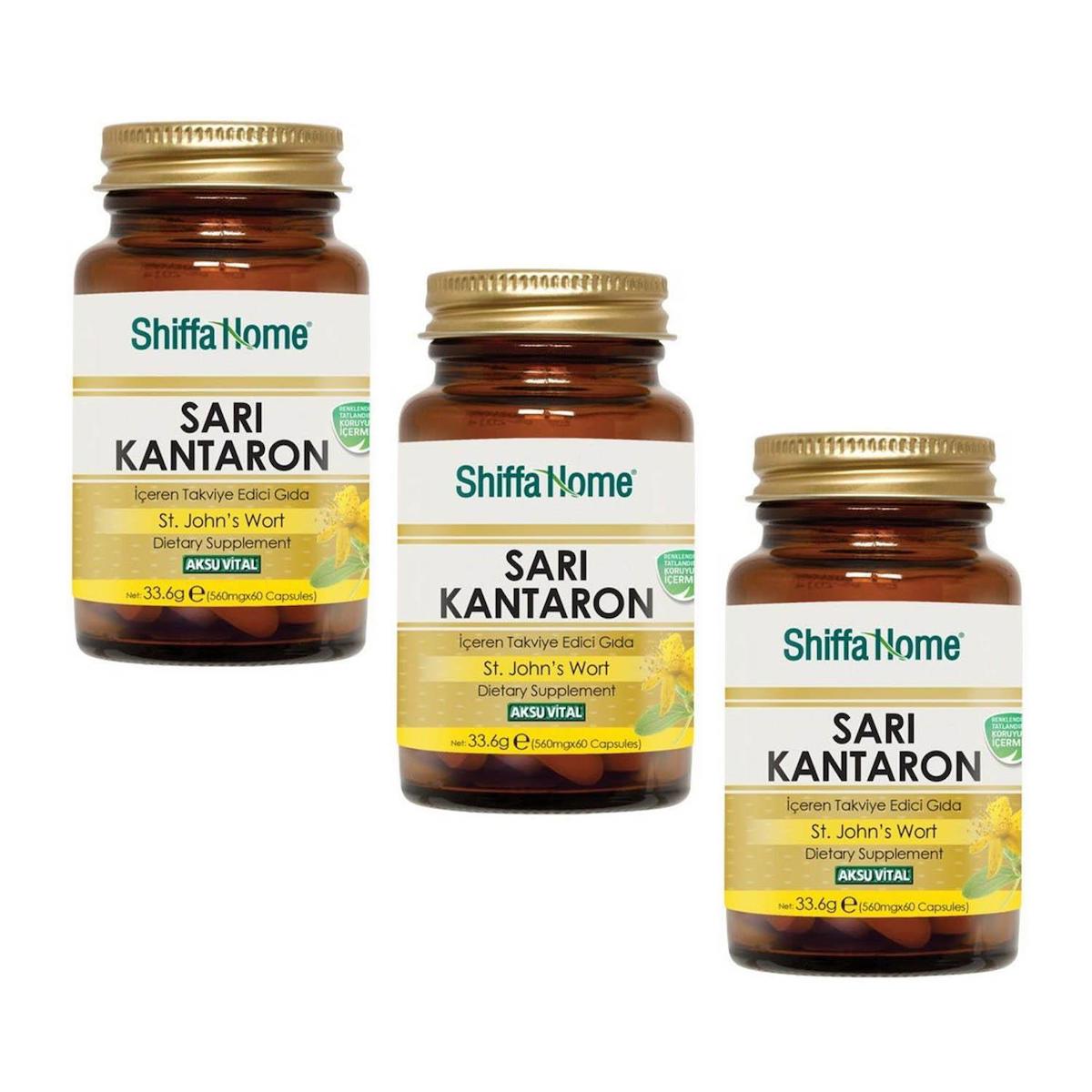 Shiffa Home Kantaron Aromasız Unisex Vitamin 3x60 Kapsül