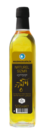 Marmarabirlik Natürel Polifenolsüz Soğuk Sıkım Olgun Hesap Cam Sızma Zeytinyağı 0.5 lt