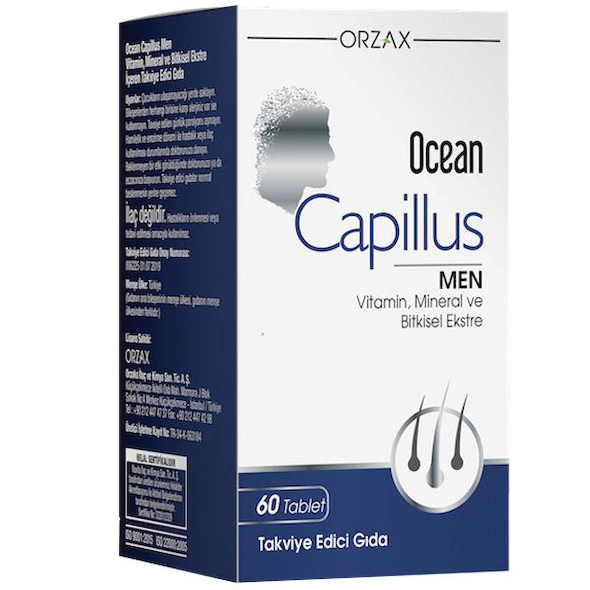 Ocean Orzax Capillus Sade Erkek Vitamin 60 Tablet