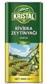 Kristal Polifenolsüz Olgun Hesap Teneke Riviera Zeytinyağı 4 lt