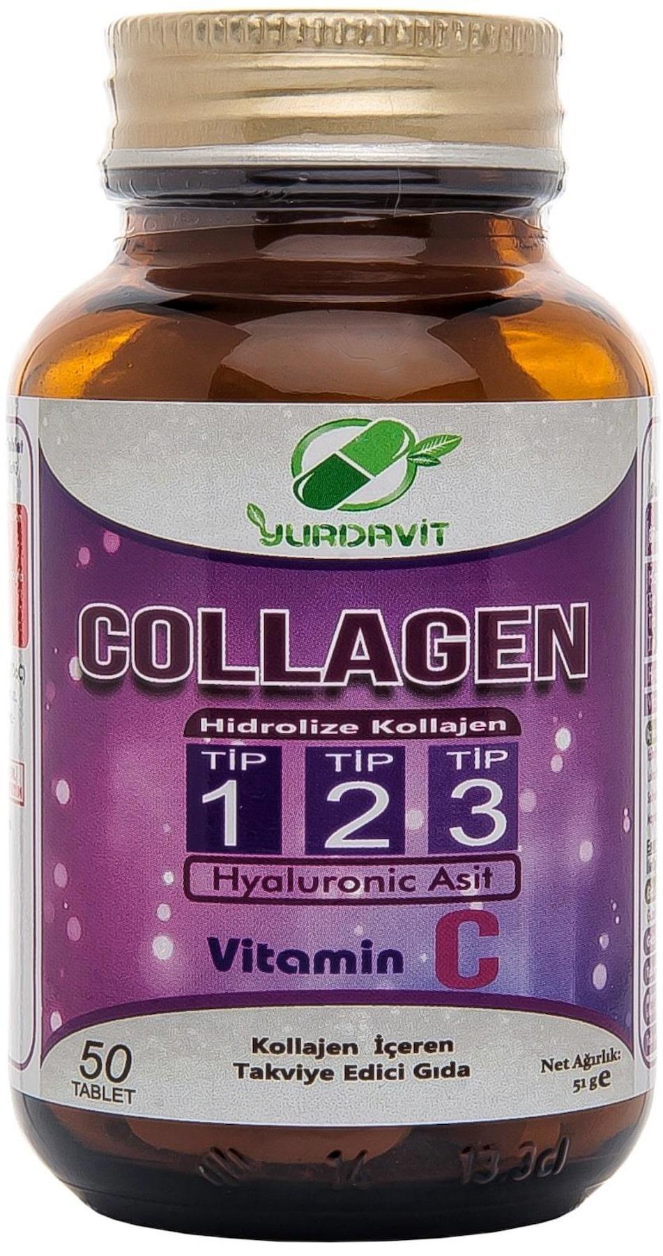 Yurdavit Hidrolize Tip 1-2-3 Tablet Kolajen 50 Tablet