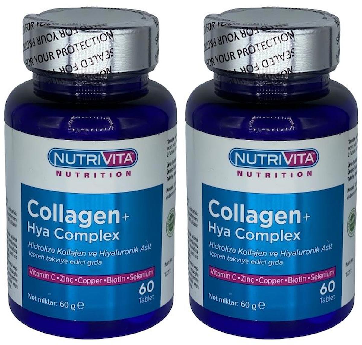 Nutrivita Nutrition Hya Complex Kapsül Kolajen 2x60 Tablet