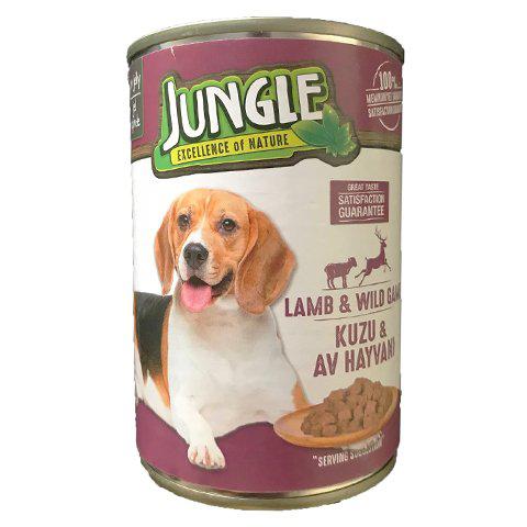 Jungle Kuzu Etli Yetişkin Yaş Köpek Maması 415 gr Tekli