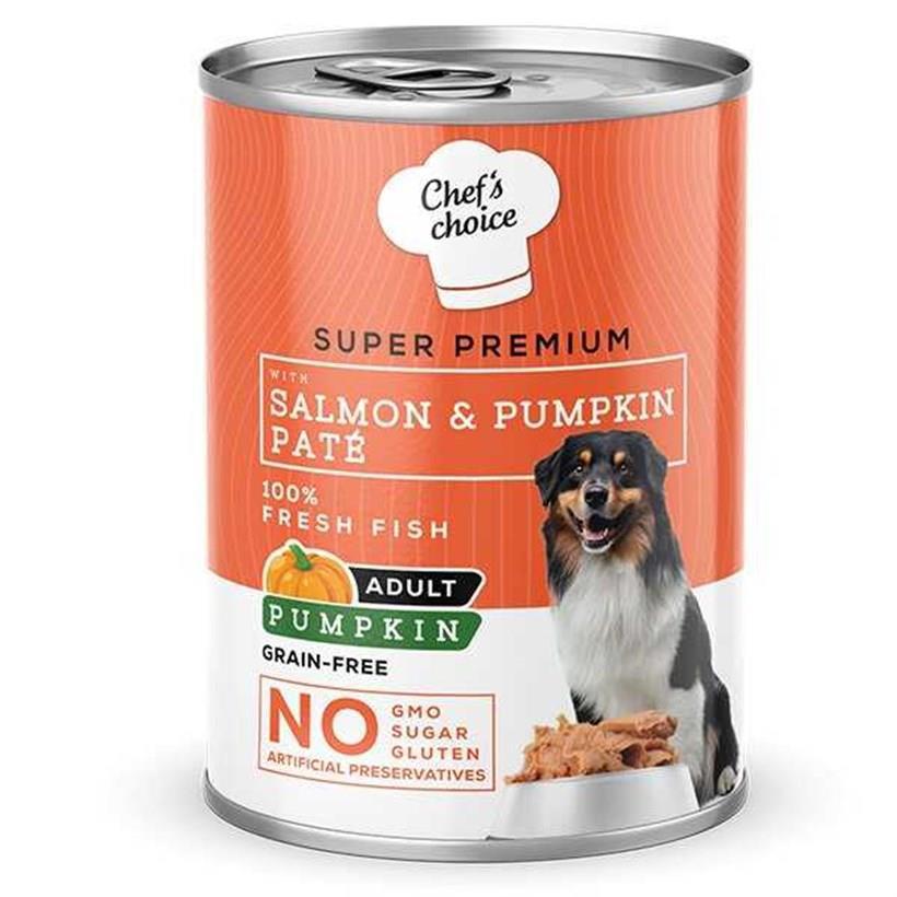 Chef's Choice Super Premium Bal Kabaklı ve Somonlu Ezme Yetişkin Yaş Köpek Maması 400 gr Tekli