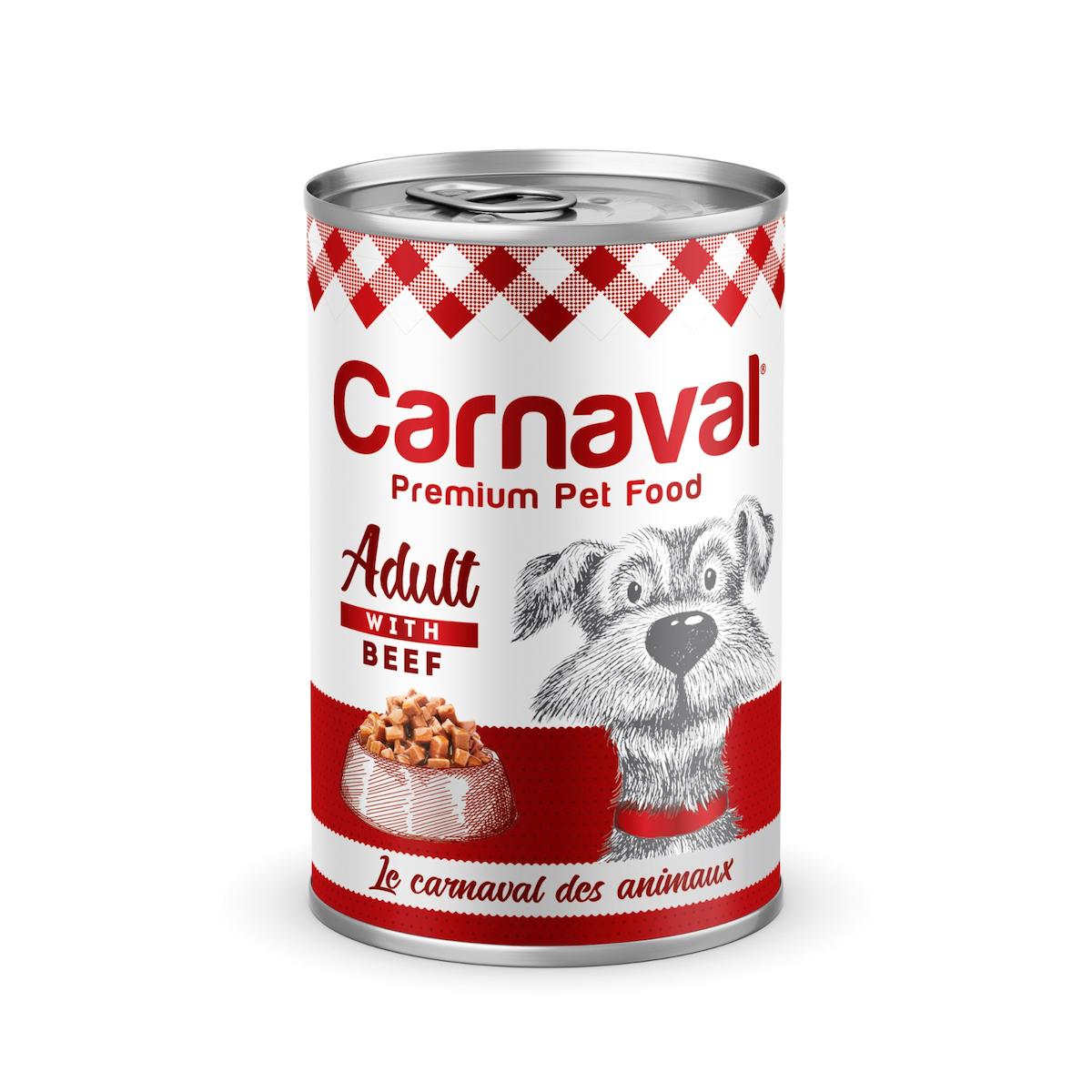 Carnaval Premium Biftekli Yetişkin Yaş Köpek Maması 400 gr Tekli