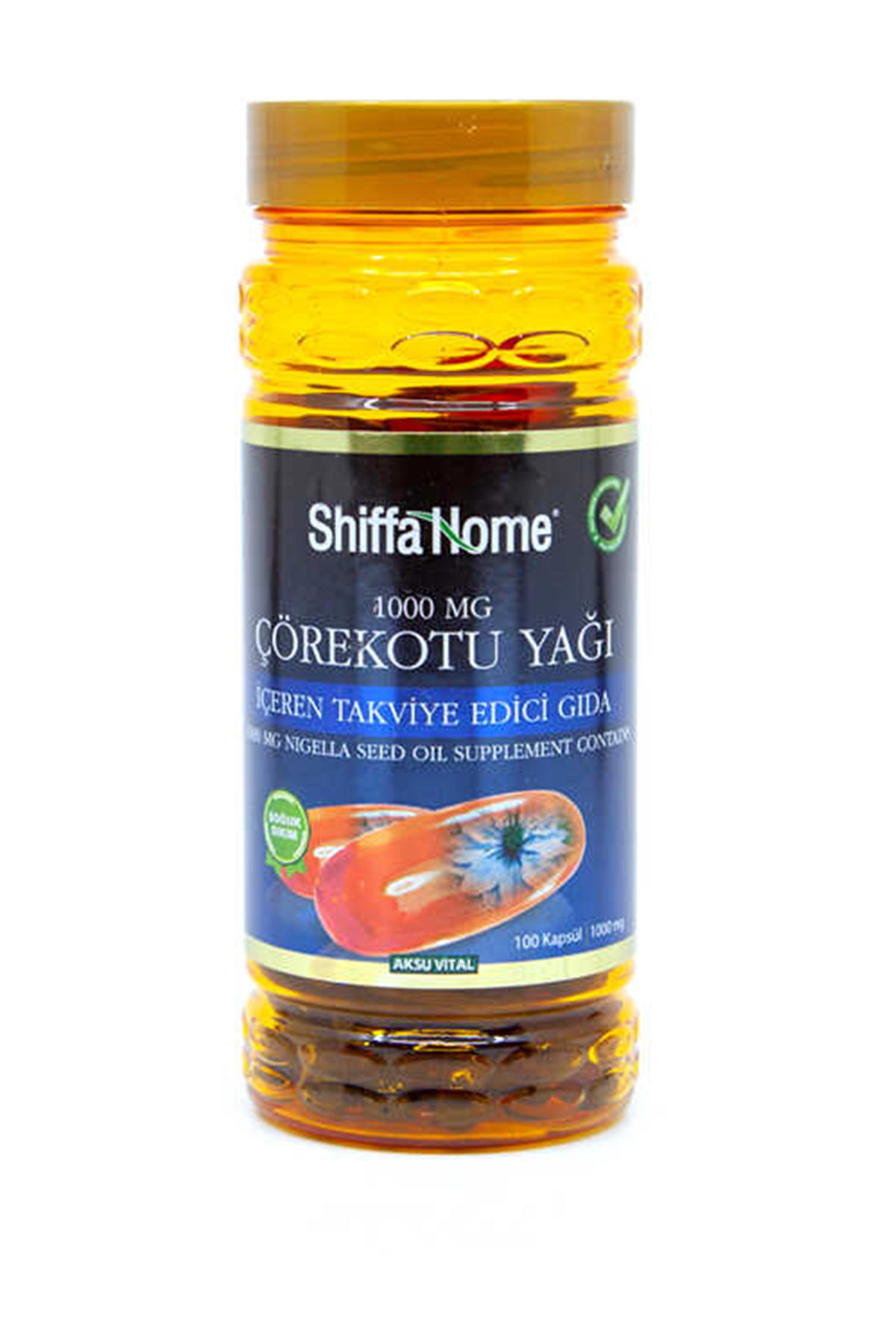 Shiffa Home Çörekotu Aromalı Yetişkin Bitkisel Besin Desteği 100 Kapsül