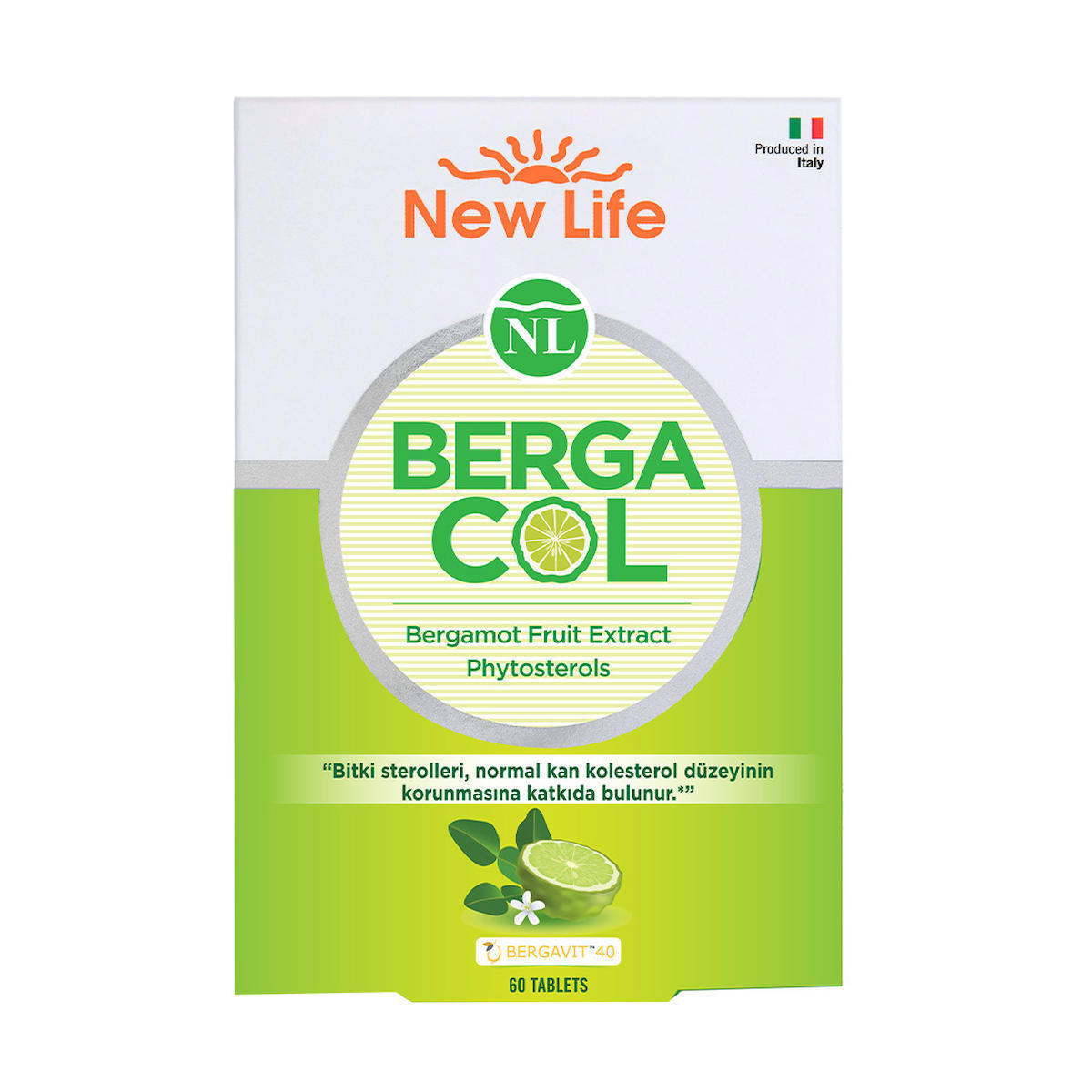 Newlife Bergacol Sade Yetişkin Bitkisel Besin Desteği 60 Tablet