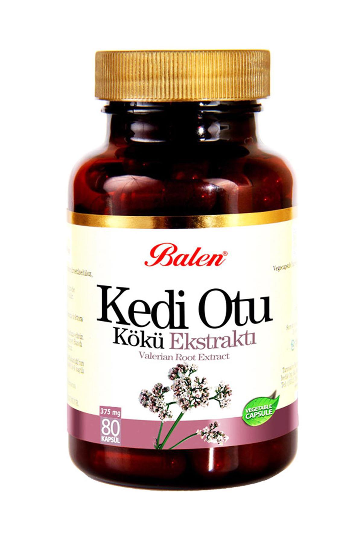 Balen Kedi Otu Kökü Aromalı Yetişkin Bitkisel Besin Desteği 80 Kapsül
