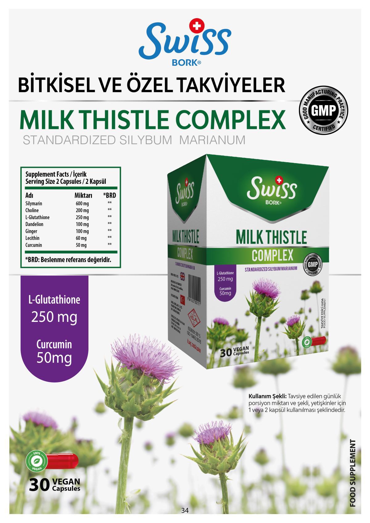 Swıss Bork Sade Yetişkin Bitkisel Besin Desteği 30 Tablet