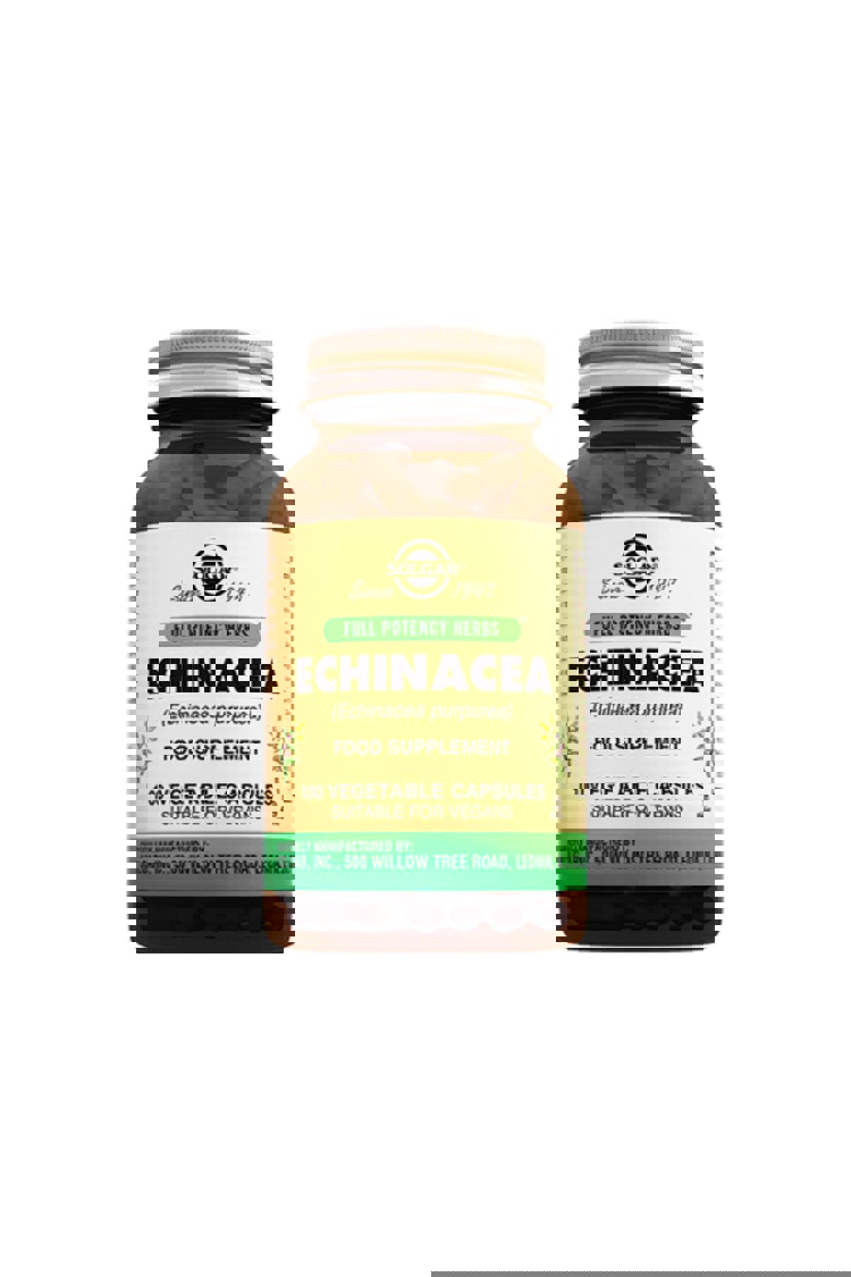 Solgar Echınacea Aromasız Yetişkin Bitkisel Besin Desteği 100 Kapsül