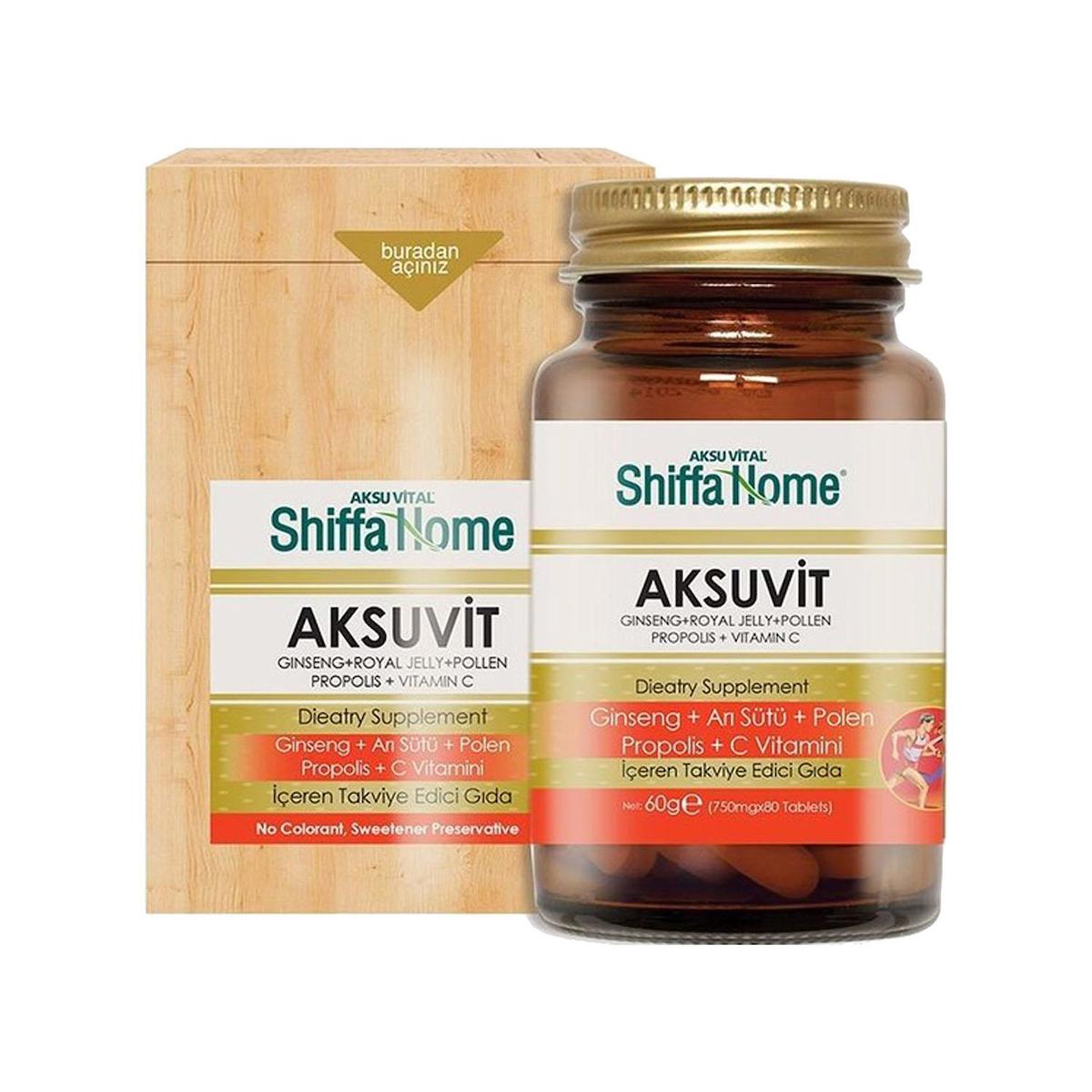 Shiffa Home Aksuvit Aromasız Yetişkin Bitkisel Besin Desteği 80 Tablet