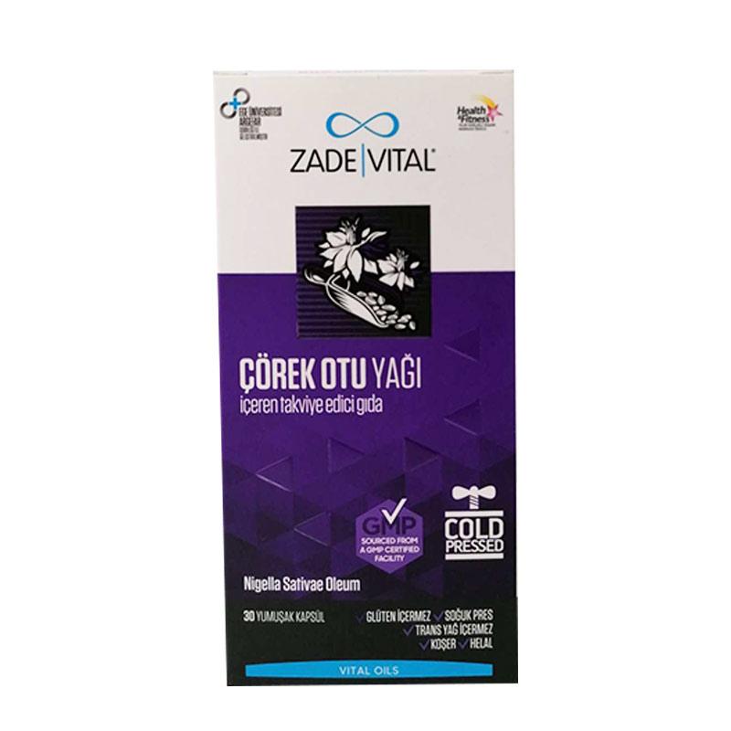 Zade Vital Çörek Otu Yağı Aromalı Yetişkin Bitkisel Besin Desteği 30 Kapsül