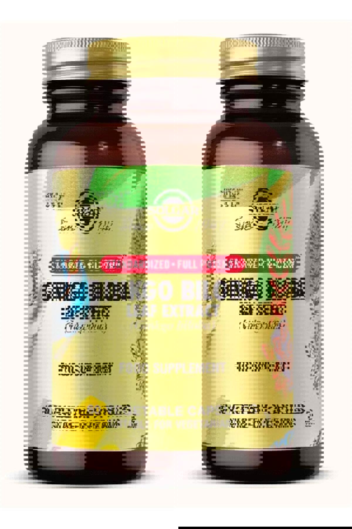Solgar Gınkgo Bıloba Leaf Extract Aromalı Yetişkin Bitkisel Besin Desteği 60 Kapsül