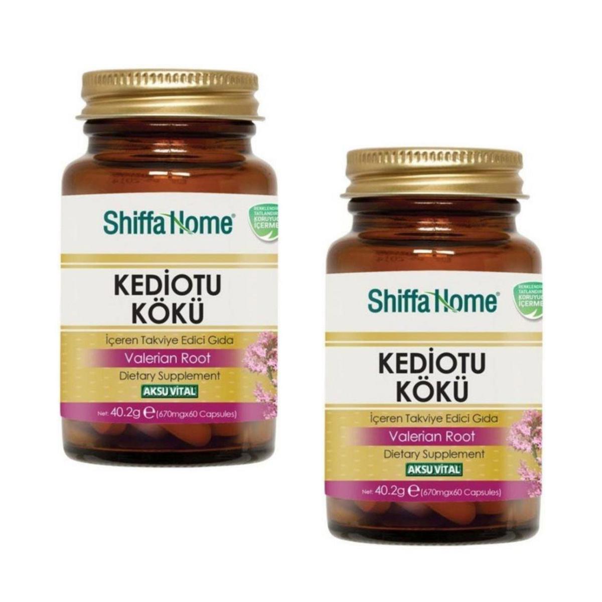 Shiffa Home Kediotu Kökü Aromasız Yetişkin Bitkisel Besin Desteği 2x60 Kapsül
