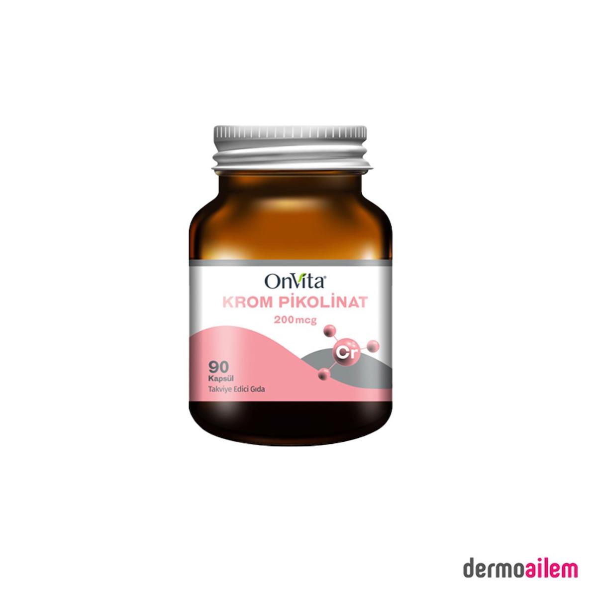 Onvita Krom Pikolinat Aromasız Yetişkin Bitkisel Besin Desteği 90 Tablet