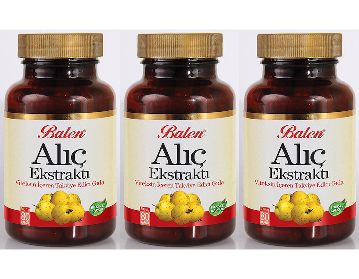 Balen Alıç Aromalı Yetişkin Bitkisel Besin Desteği 80 Kapsül